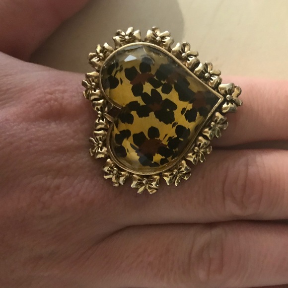 Betsey Johnson Jewelry - Betsey Johnson leopard heart ring Betsey Johnson Jewelry - Betsey Johnson leopard heart ring